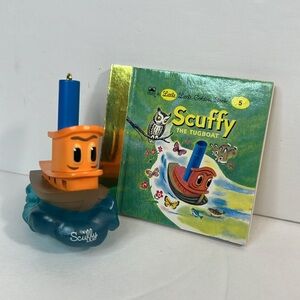 2000 Hallmark Keepsake Scuffy The Tugboat With Little Golden Book Ornament